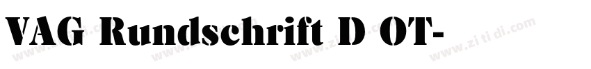 VAG Rundschrift D OT字体转换